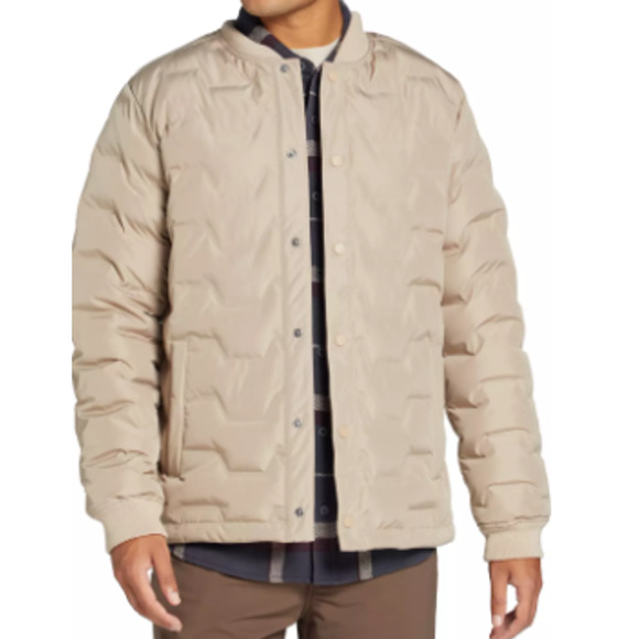 Alpine Design Men's Insulated Button Up Shirt Jacket Medium Tan NWT - Picture 2 of 6